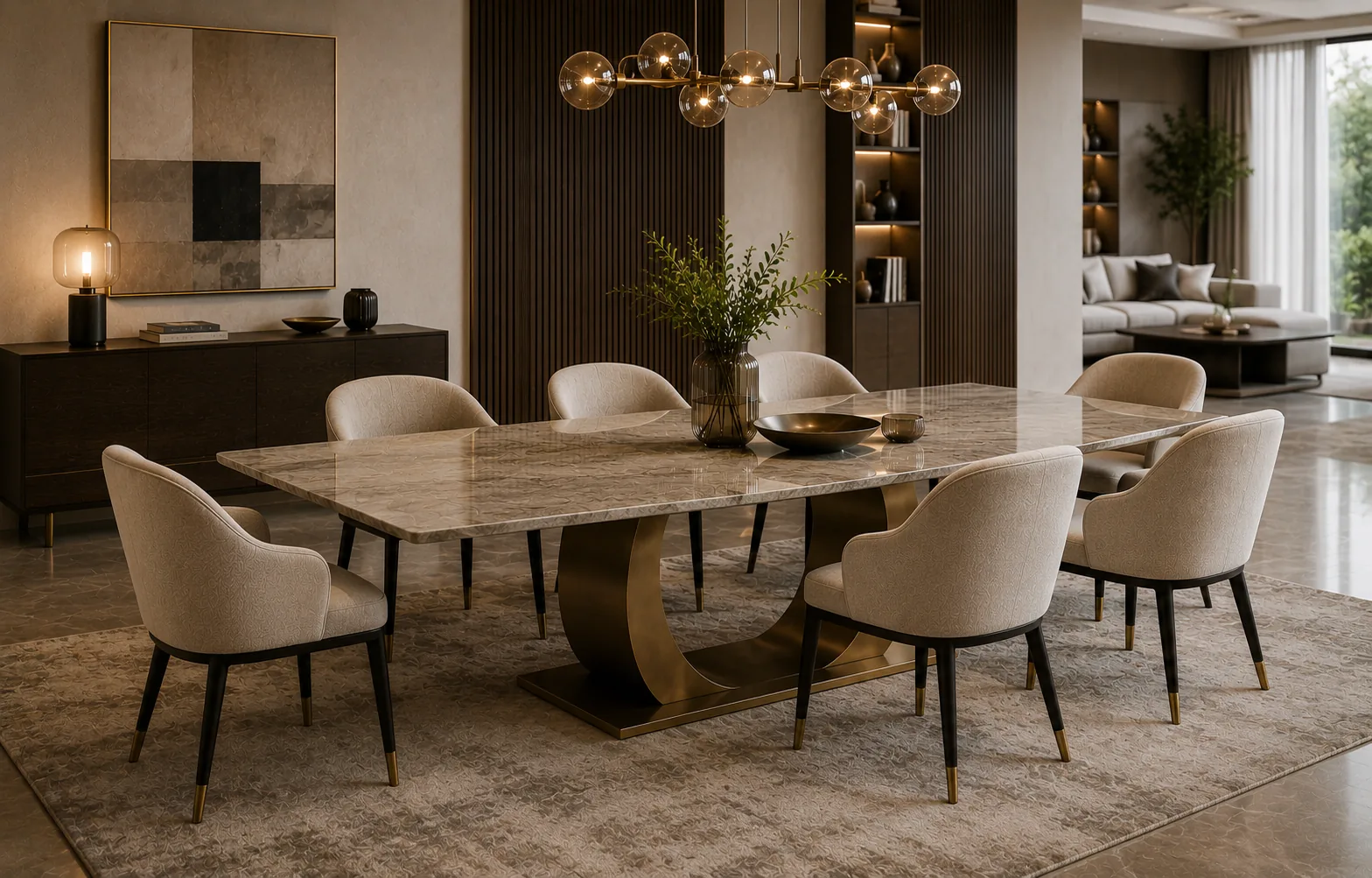Six seater dining table