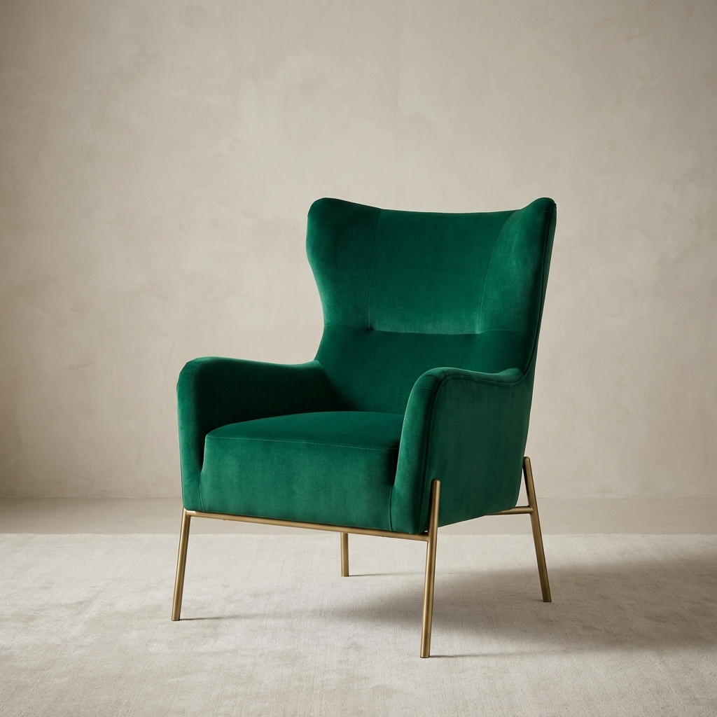 Emerald Wingback Chair